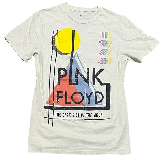 Pink Floyd Other - Men's Pink Floyd White Multicolor Short Sleeve Graphic Tee S